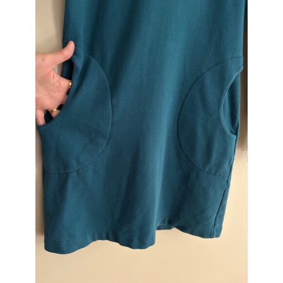 Horny Toad Fleece Lined Hoodie Sweater Dress Turquoise XS Cozy Warm Pullover - Picture 5 of 11